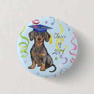 Dachshund Graduate Button