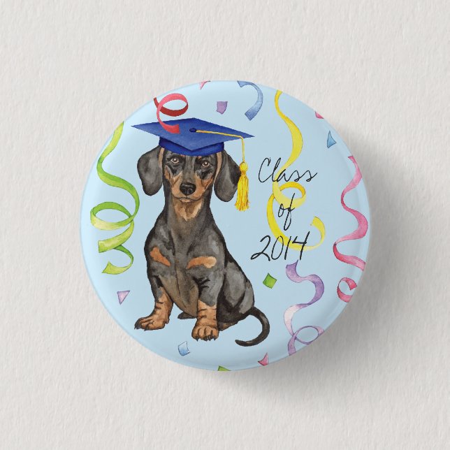 Dachshund Graduate Button (Front)