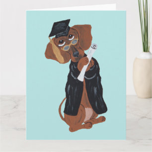 Dachshund Graduate Card