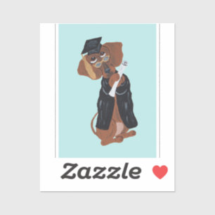 Dachshund Graduate Sticker