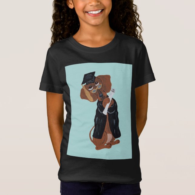 Dachshund Graduate T-Shirt (Front)
