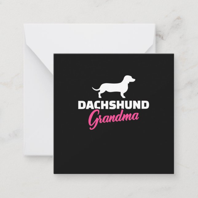 Dachshund Grandma Note Card (Front)