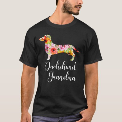 Dachshund Grandma T_Shirt Funny Dog Lovers Novelt