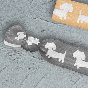 Dachshund Gray Hair Tie Doxie Hair Accessories