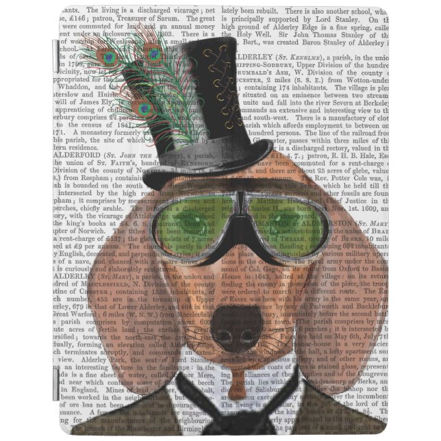 Dachshund Green Goggles Top Hat iPad Air Cover (Front)