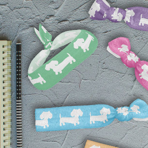 Dachshund Green Hair Accessory Tie Bands Elastic Hair Tie