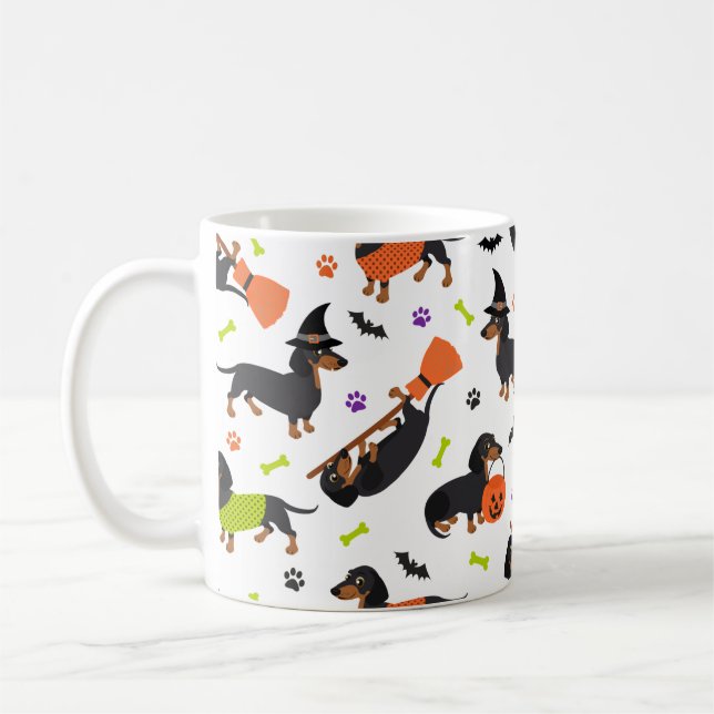 Dachshund Halloween Coffee Mug (Left)