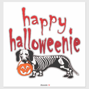 Dachshund Halloween Costume Happy Halloweenie Meme Sticker