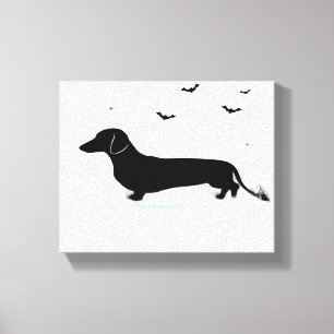 Dachshund Halloween Costume My Dachshund is My Bo Canvas Print