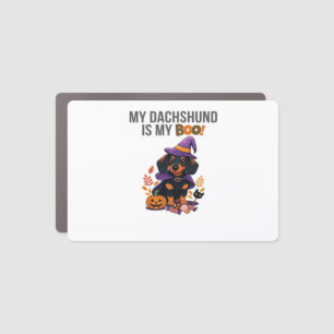 Dachshund Halloween Costume  My Dachshund is My Bo Car Magnet