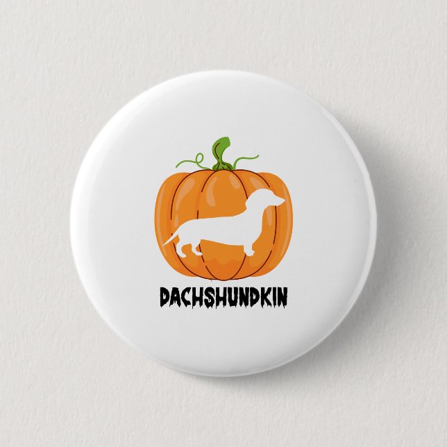 Dachshund Halloween Dog Button (Front)