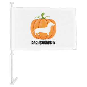 Dachshund Halloween Dog Car Flag