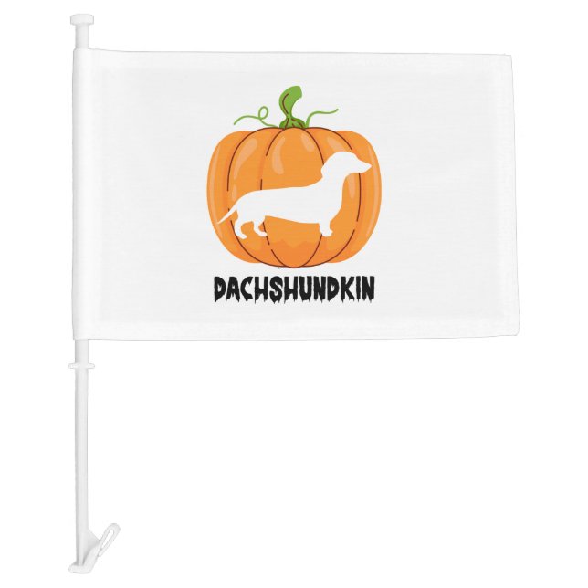 Dachshund Halloween Dog Car Flag (Front)