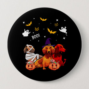 Dachshund Halloween Dog Lover Button