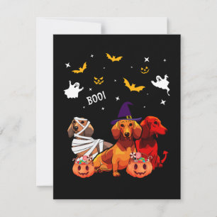 Dachshund Halloween Dog Lover Note Card