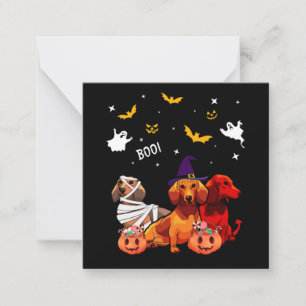 Dachshund Halloween Dog Lover Note Card
