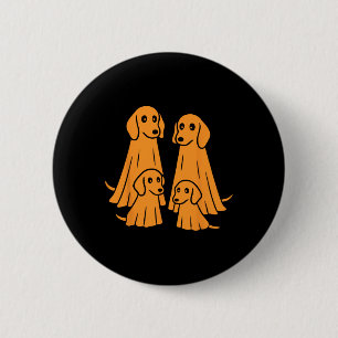Dachshund Halloween Ghost Family Funny Dog Lover Button
