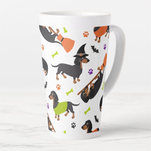 Dachshund Halloween Latte Mug