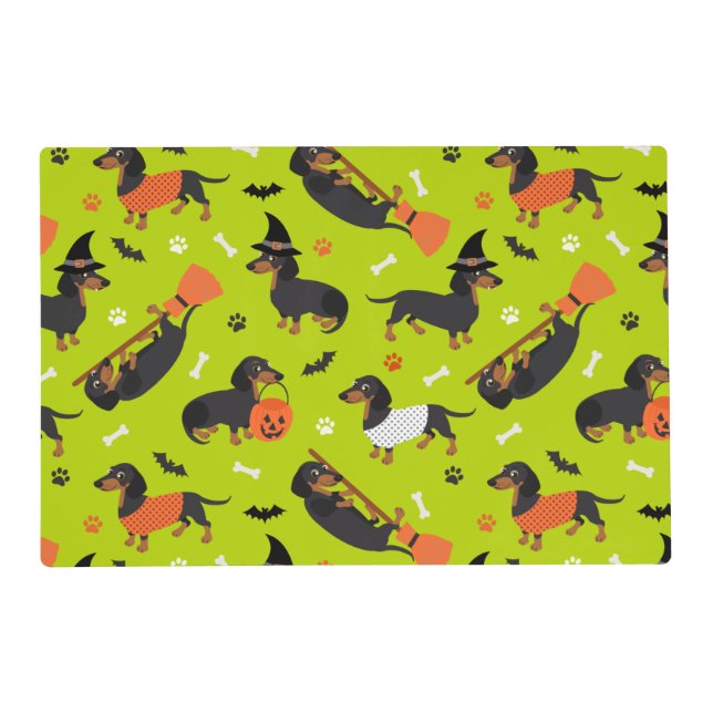 Dachshund Halloween Placemat (Front)
