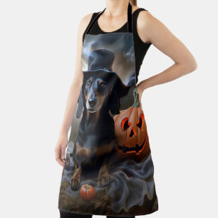 Dachshund Halloween Scary Apron