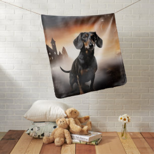Dachshund Halloween Scary Baby Blanket