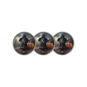 Dachshund Halloween Scary Golf Ball Marker