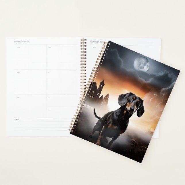 Dachshund Halloween Scary Planner (Display)