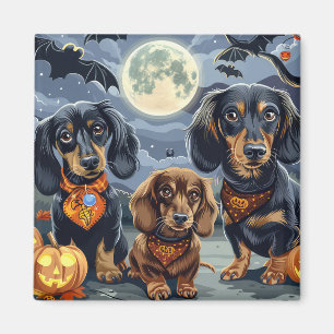 Dachshund Halloween Spooky Magnet