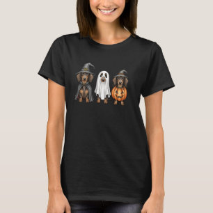 Dachshund Halloween Wiener Dog Pumpkin Weenie Witc T-Shirt