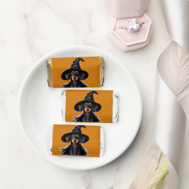 Dachshund Halloween Witch  Hershey's Miniatures (Wedding)