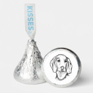 dachshund hand drawn sketch black white puppy dog hershey®'s kisses®