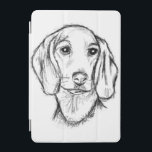 dachshund hand drawn sketch black white puppy dog  iPad mini cover<br><div class="desc">Hand drawn dachshund puppy dog. Perfect for the dog lover in your life!</div>