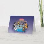 Dachshund Hanukkah Card!  Dogs Playing Driedel! Card<br><div class="desc">Happy Hanukkah Dachshund/Dog Card
The Kosher Wiener presents "Dachshunds Playing Dreidel" for dog lovers! One Chai (18%) of the artist's profits supports The Young Deaf Emerging Artist Award!</div>