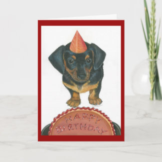 Dachshund Happy Birthday Card
