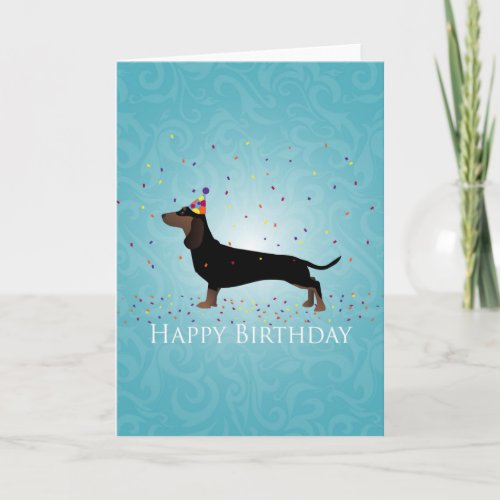 Dachshund Happy Birthday Design Card