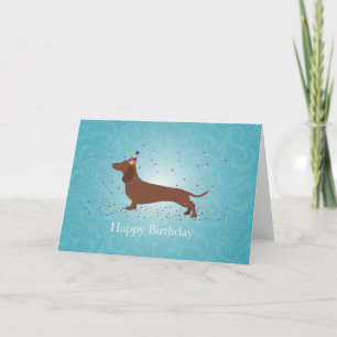 Dachshund - Happy Birthday Design Card