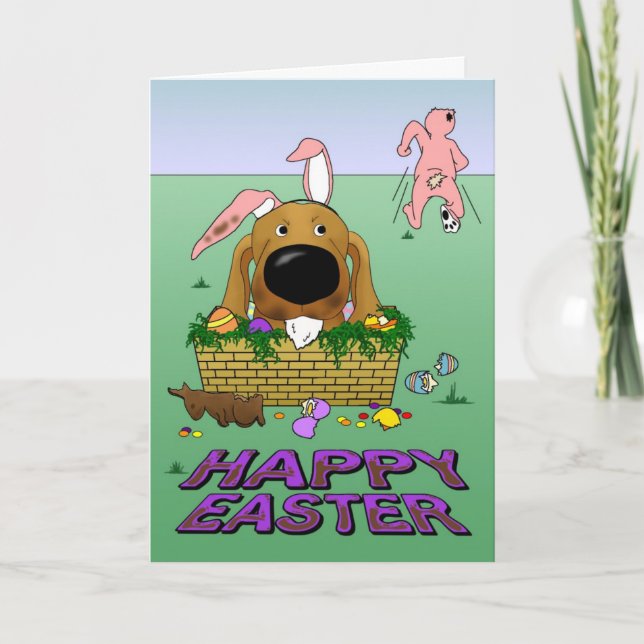 Dachshund Happy Easter Card (Front)