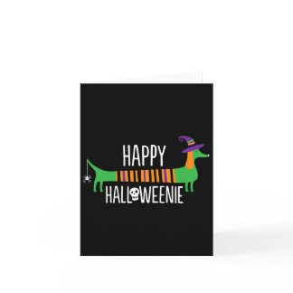 Dachshund Happy Halloweenie Cute Dog Halloween For Card