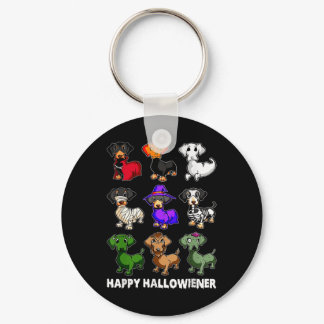 Dachshund Happy Halloweiner Fun Halloween Dogs Lov Keychain