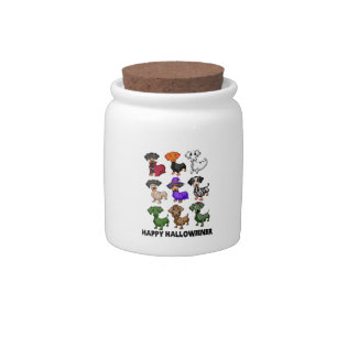 Dachshund Happy Halloweiner Funny Dog Halloween Candy Jar