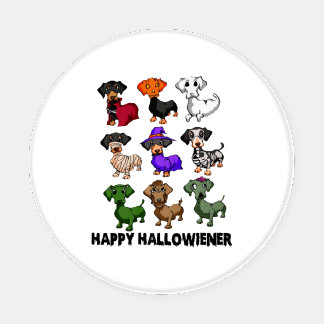 Dachshund Happy Halloweiner Funny Dog Halloween Coaster Set
