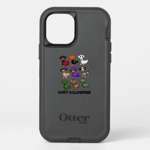 Dachshund Happy Halloweiner Funny Dog Halloween OtterBox Defender iPhone 12 Case