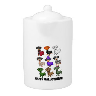 Dachshund Happy Halloweiner Funny Dog Halloween Teapot