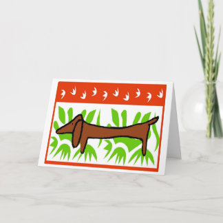 Dachshund Happy Holiday Card