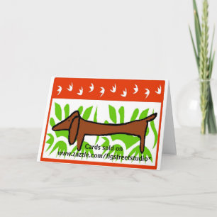 Dachshund Happy Holiday, edit text, Holiday Card