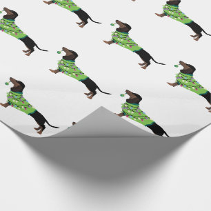 Dachshund Happy Holidays Design Wrapping Paper