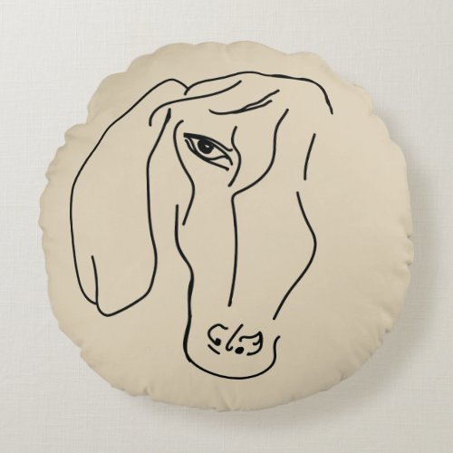 Dachshund Head Art Drawing cushion