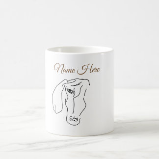 Dachshund Head, Art Drawing Dachshund Coffee Mug