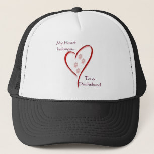 Dachshund Heart Belongs Trucker Hat