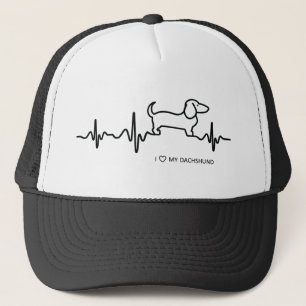 Dachshund Heartbeat Trucker Hat